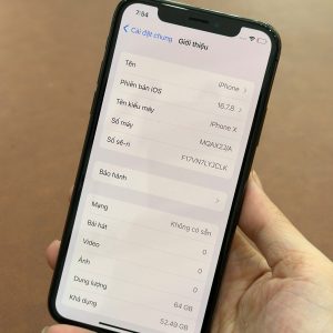 Iphone X bản quốc tế Ja 64gb màu Đen đẹp 98%