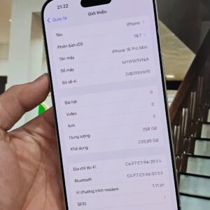 IPhone 16 pro max 256gb trắng pin 100% vna bh T12-25 , đẹp 99%