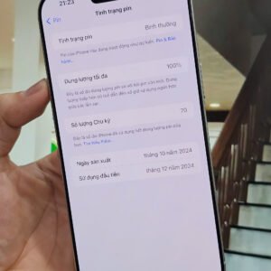 IPhone 16 pro max 256gb trắng pin 100% vna bh T12-25 , đẹp 99%