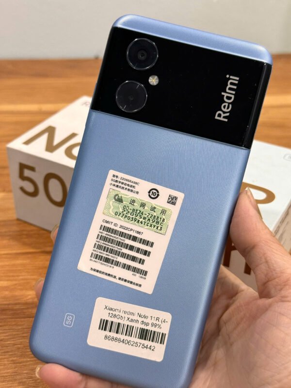 Note 11R 5G, Xiaomi redmi note 11R bản 4-128gb Xanh Fullbox đẹp 99%